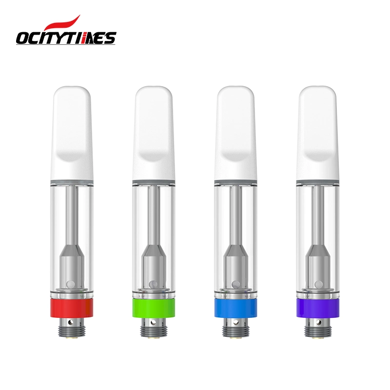 Ocitytimes Cuatom E Cigarette Cartridge Wooden Tip Disposable Empty Glass 510 Thread 0.5ml 1ml Vape Atomizer