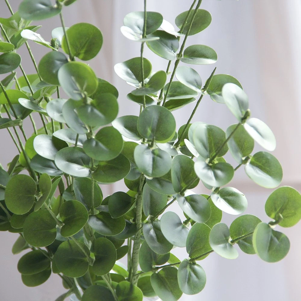 50cm Inicio decoración Salón Plantas artificiales de plástico verde vegetación y flores falsas Planta artificial