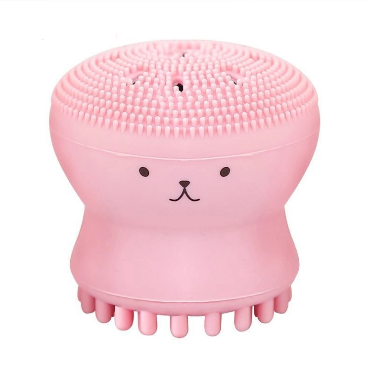 Silicone Small Octopus Facial Cleansing Brushes Face Deep Cleaning Washing Brush