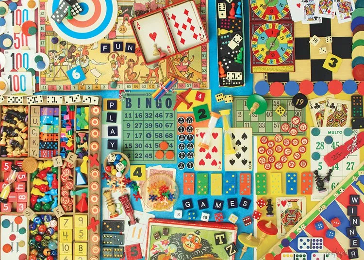 Atacado Crianças colorido papel quebra-cabeça Puzzle 500 pedaço 1000 Quebra-cabeças Blue Card como Fidget Toys