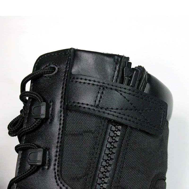 Custom Logo Wholesale/Supplier High Heel Rubber Outsole Black Tactical Boots Men