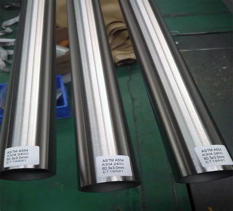 JIS G3446 SUS444 Welded Stainless Steel Tube for Corridor Handrail