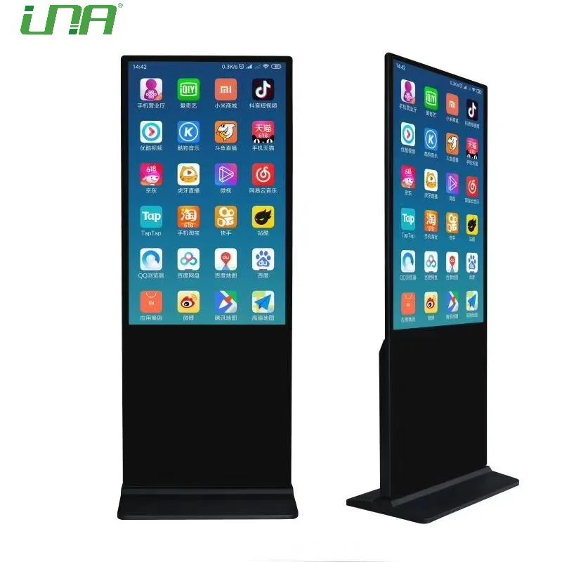 49inch pantalla LCD Super Slim Totem pie reproductor de publicidad Con ruedas