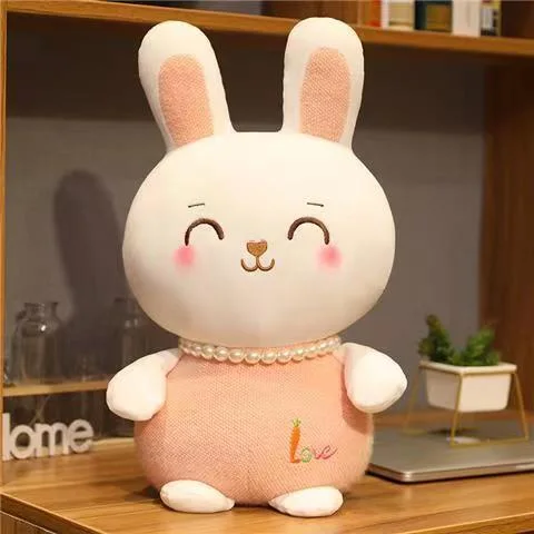 Bunny Plush Toy Small Trumpet Rag Doll Cute Accompaniment Sleeping Pillow Pearl Rabbit Doll Doll Children's Day Gift