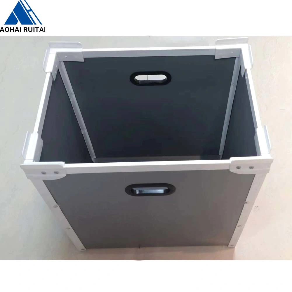 Durable Reusable PP Plastic Corrugated Box with Sticker for Packing Storage