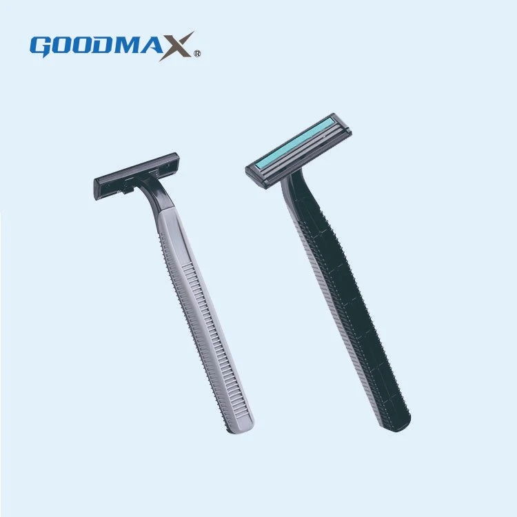 Poly Bag of Twin Blade Disposable Razor (Rubber and Plastics Handle)