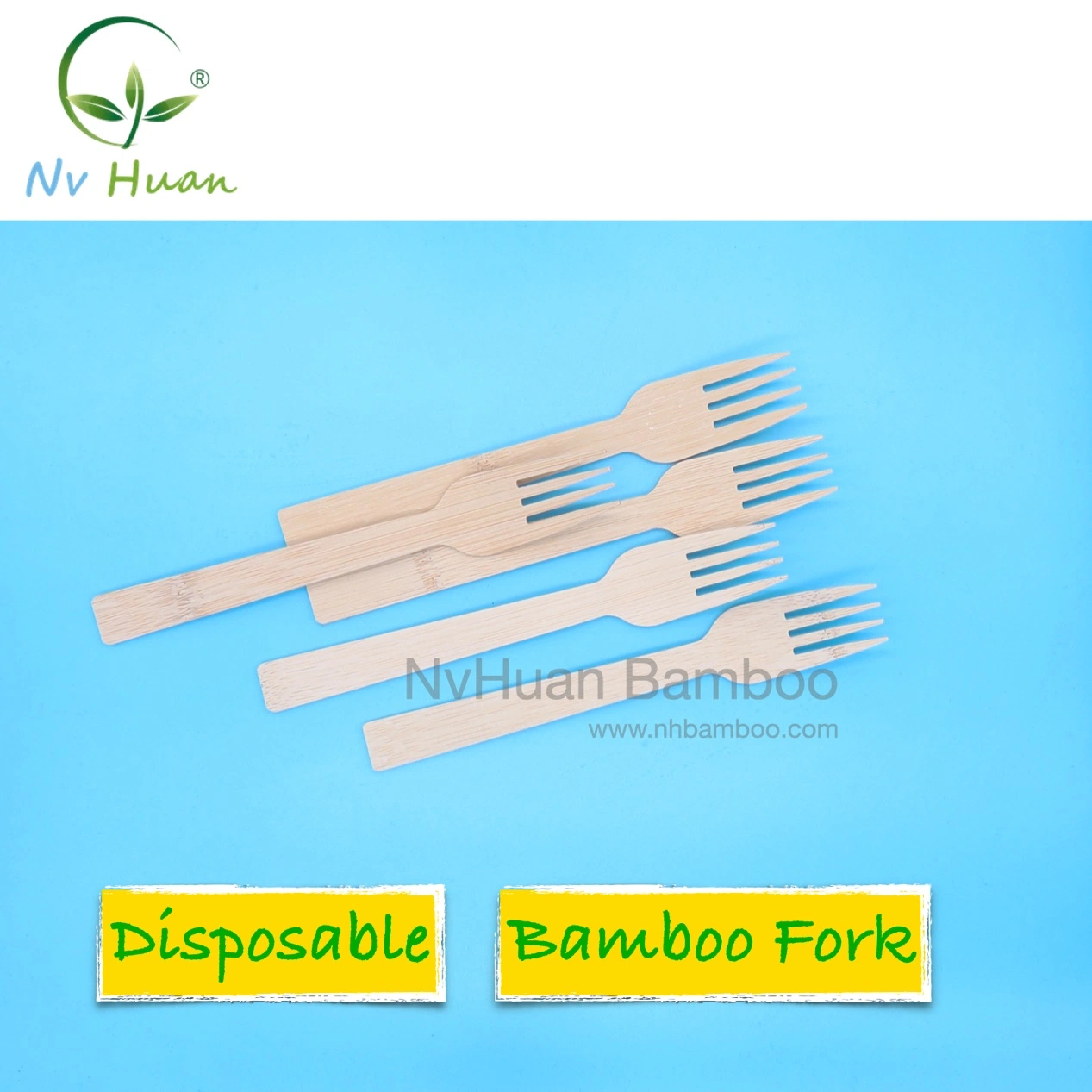 Bamboo Disposable Fork for Cake