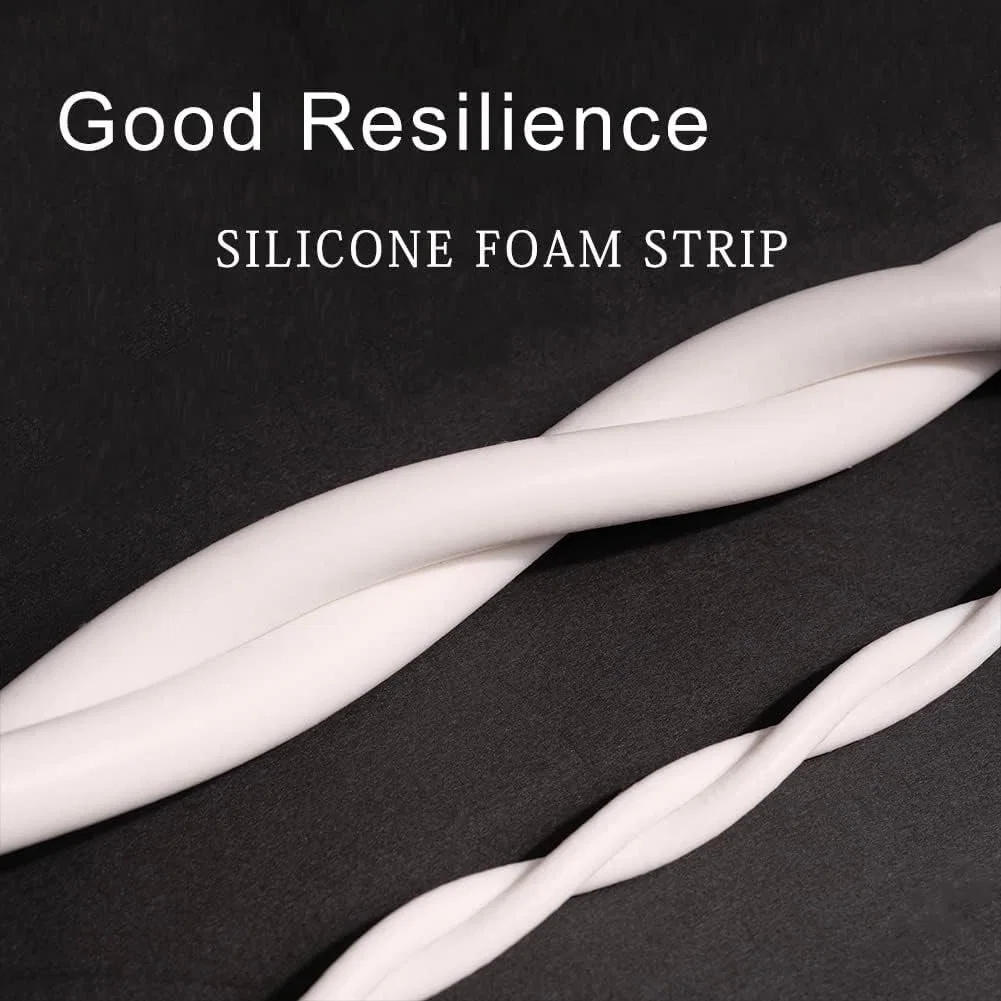 Tiras de esponja de espuma de silicone redondas flexíveis tiras de vedação de silicone