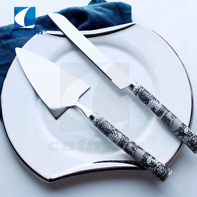 Fashion Design Kitchen Tools Stainless Steel Ceramic Handle Cake Knife