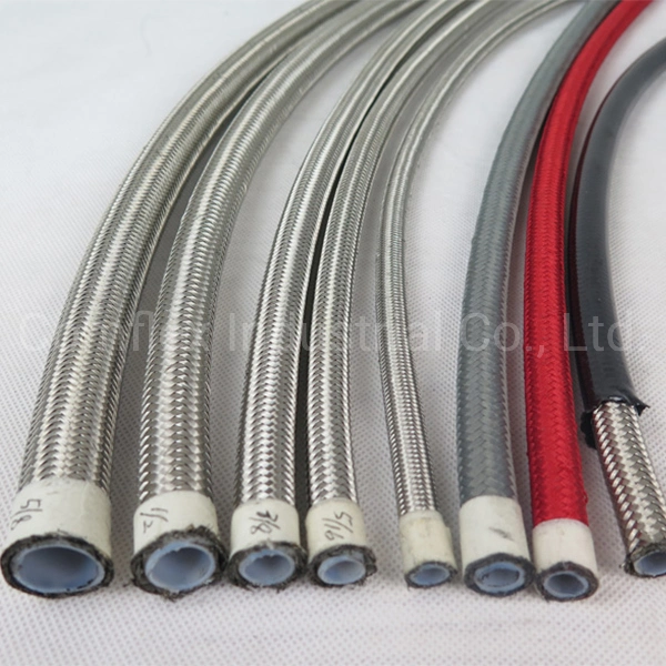 High Pressure PTFE Thermoplastic Smoothbore Double Braid Gas PTFE Hose Tube Price