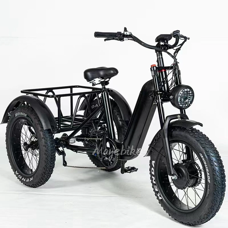 48V 500 واط داخل هيكل الإطار 20" ′ *4.0 Fat Tire Trike كهربائي مع شاشة TF Ourmrter S500 الذكية LCD