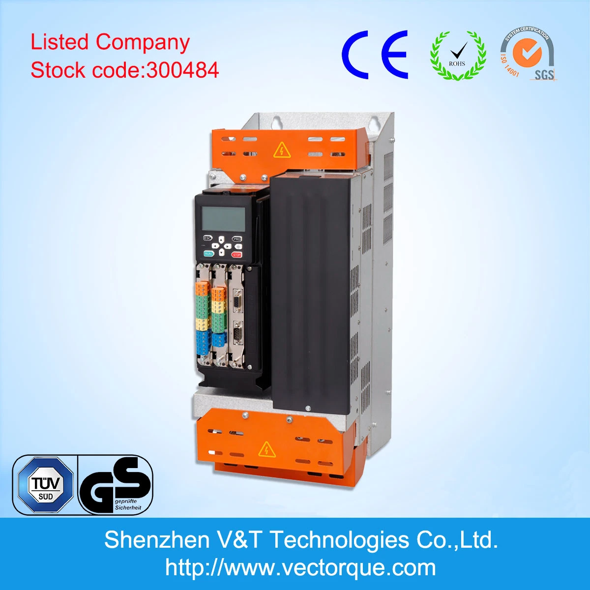 Vts400 90kw V/F Vector Torque Control with Encoder Feedback AC Drive