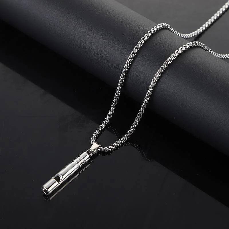 Factory Wholesale/Supplier Whistle Pendant Necklace Male and Female Hip Hop Couple Fashion Ornaments