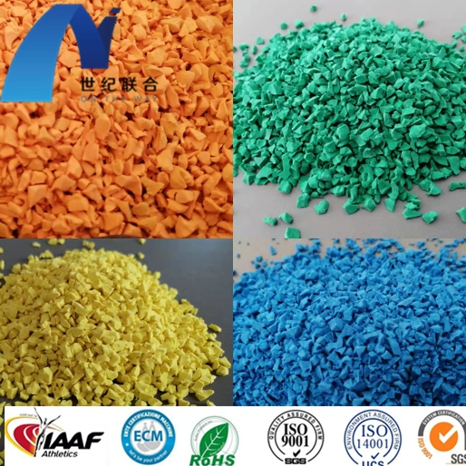 Popular Beautiful Bright Color EPDM Rubber Granule for Kids Playground Pavement Running Track