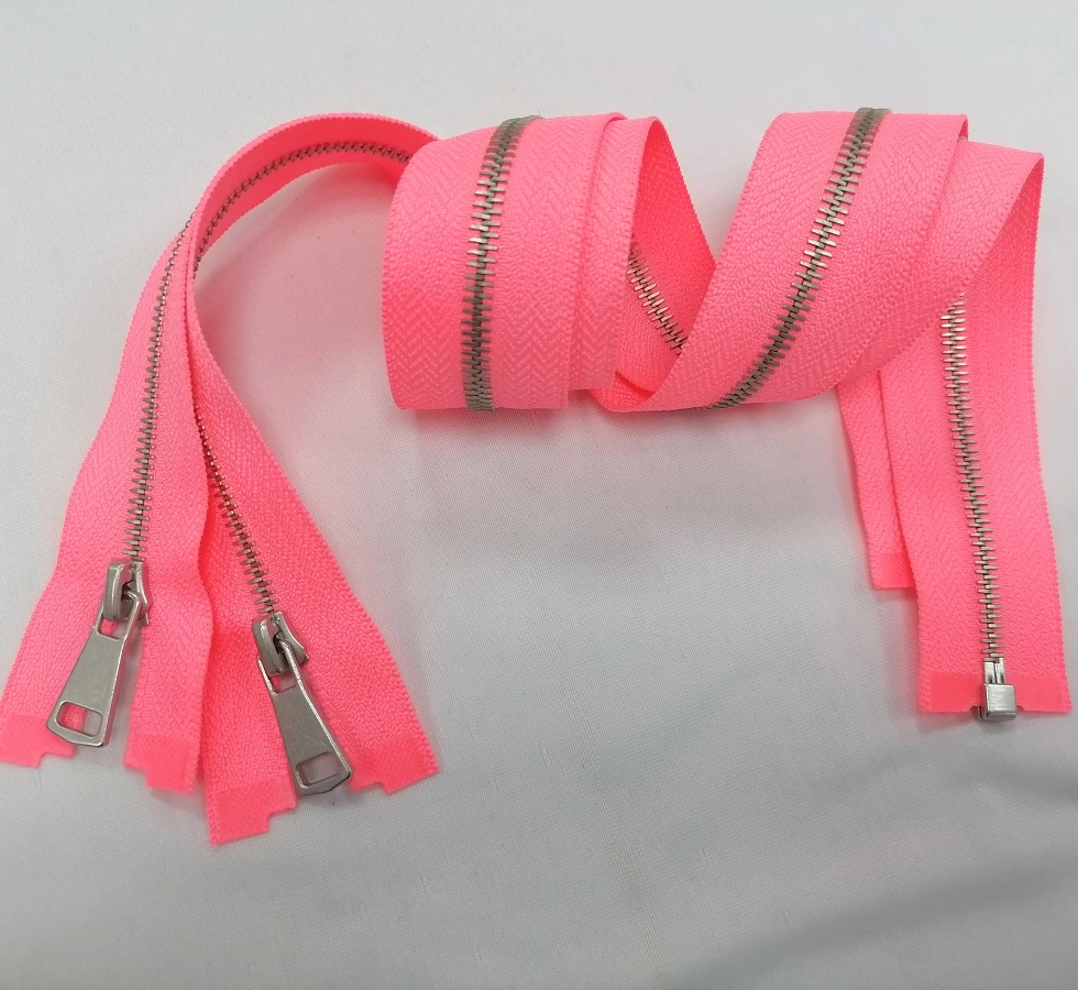 No. 3 Rr European Teeth Metal Zipper Open End Fluo Tape