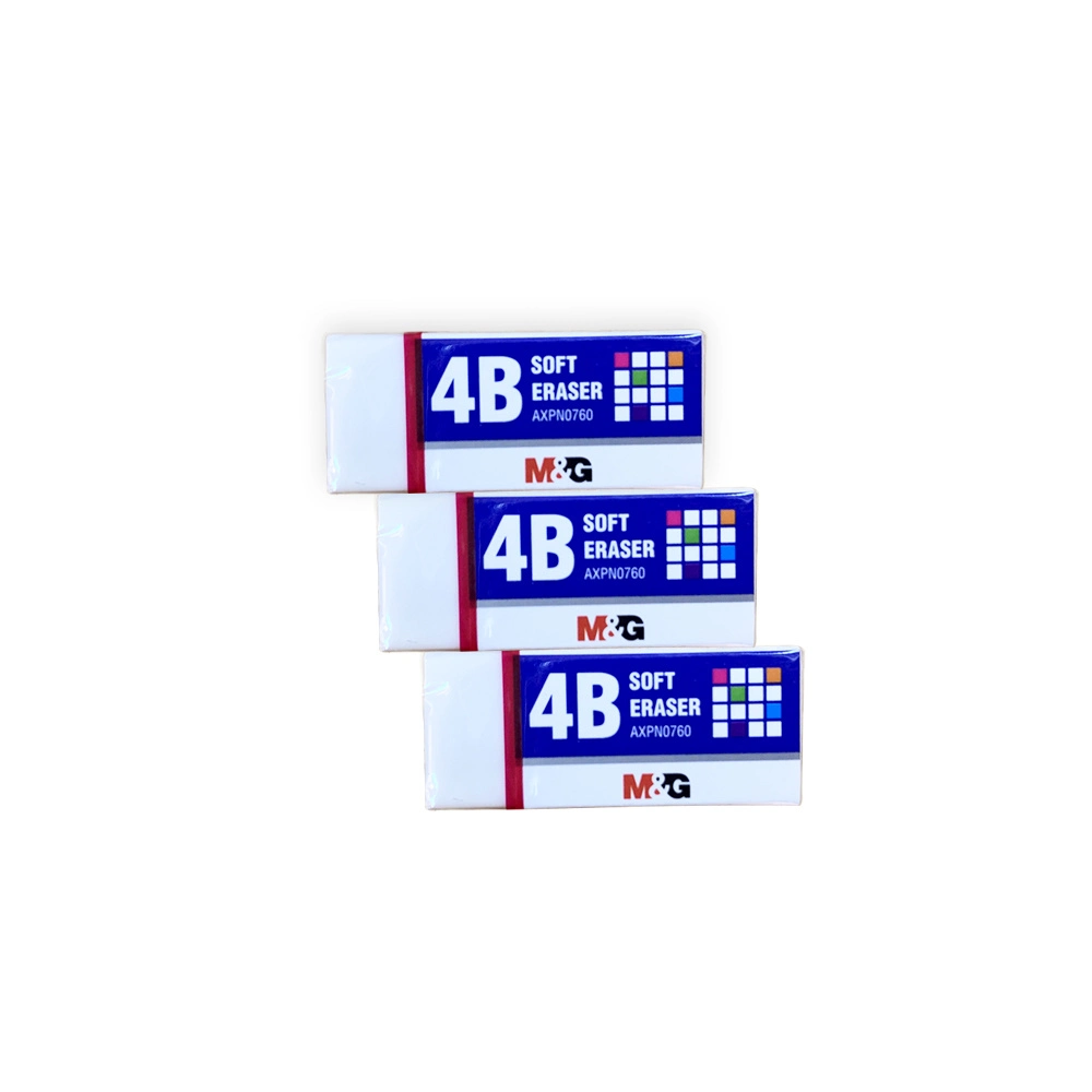 Material ecológica mayorista Borrador 4b Borrador de lápiz de goma suave para estudiante