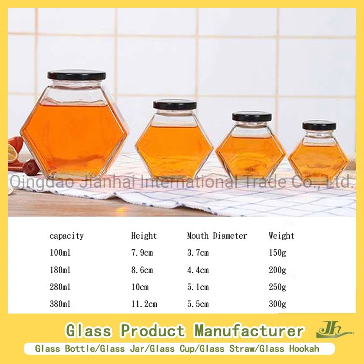 4 унции/8 унции/10oz/12 унций/16oz/32 унций/180 мл/220мл/280мл/340мл/380 мл/400мл/460мл/500мл/700мл/850мл/1000 мл/1100 мл/1200 мл/1600 мл/2000мл меда Стеклянная емкость с металлической крышки багажника