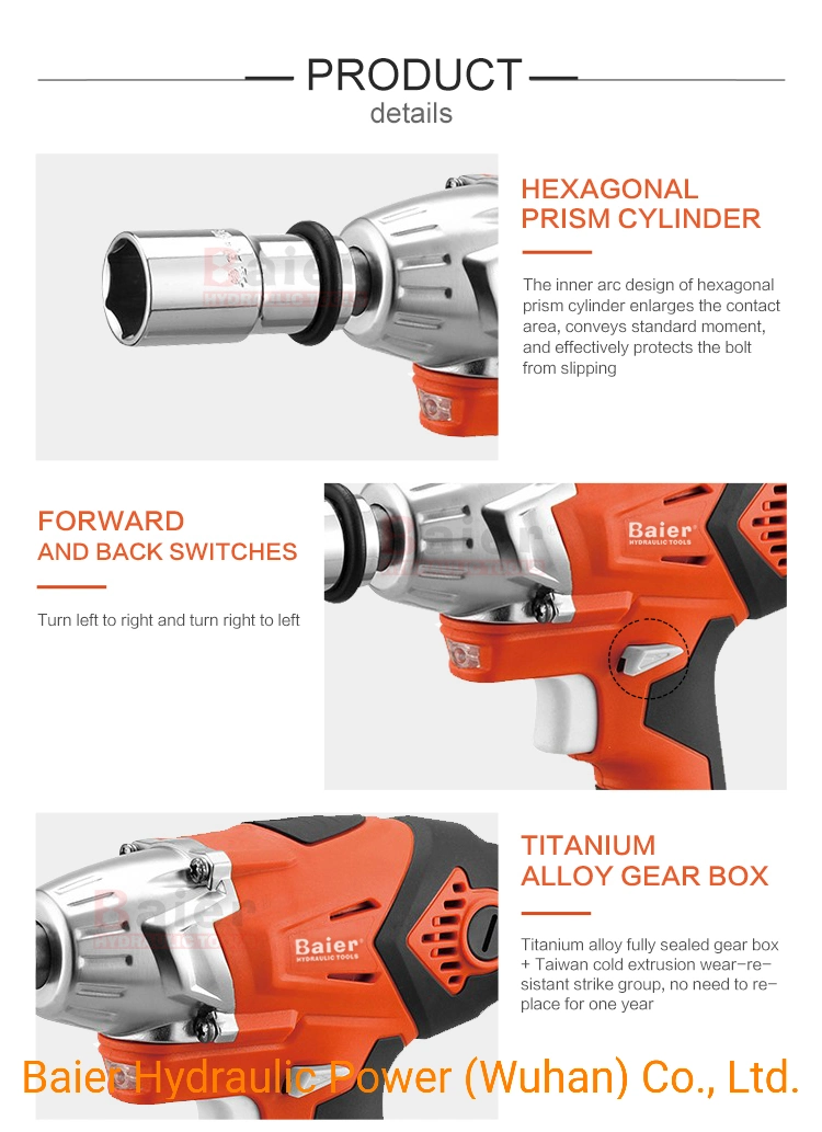 High Torque 18 Volt Lithium Battery Charger Cordless Impact Electric Wrench