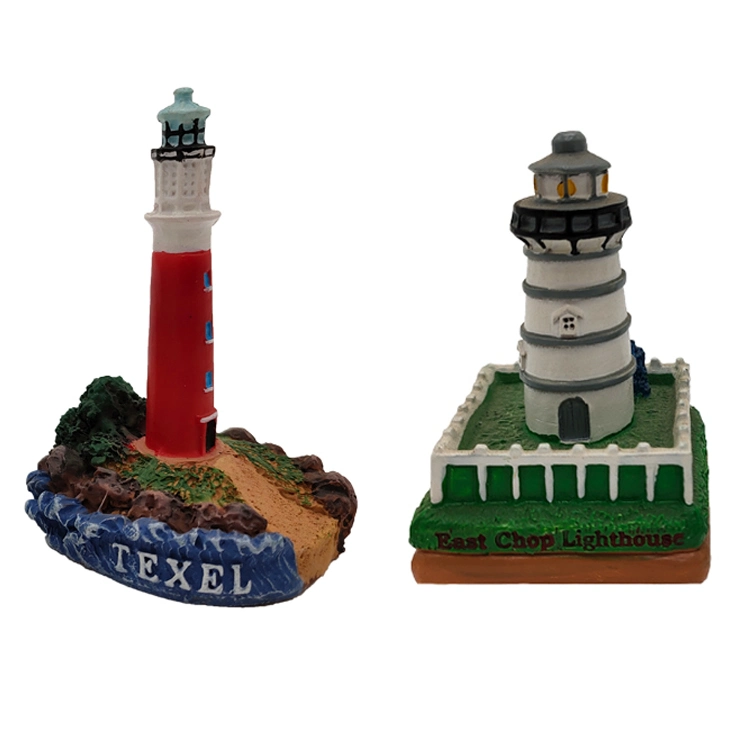 Mini Resin Craft Lighthouse Ornaments Home Garden Lighthouse Figurines Decoration