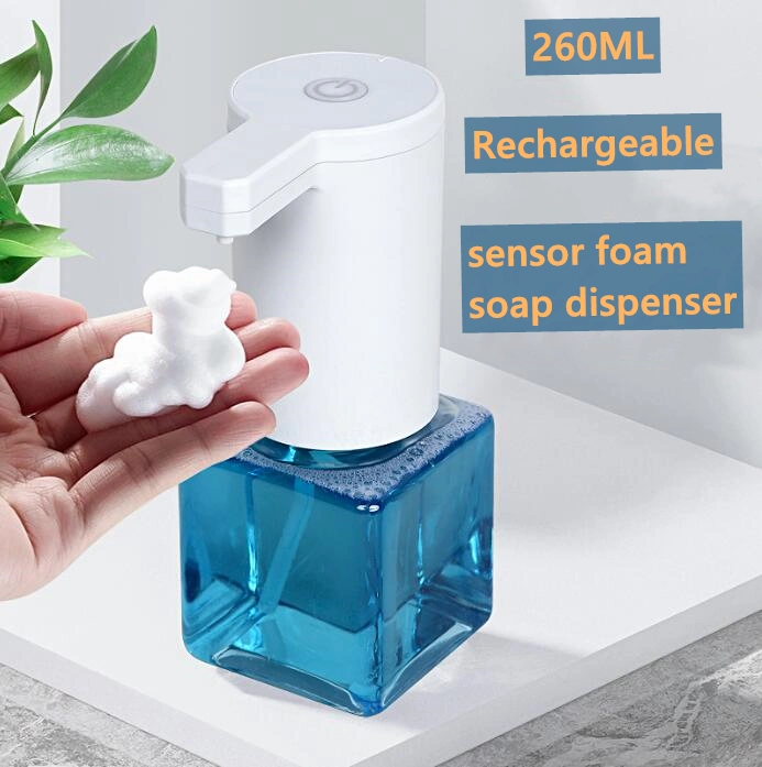 USB recargable Moda Diseño automático manos Sanitizer Dispenser Cocina Dispensador de jabón sin manos