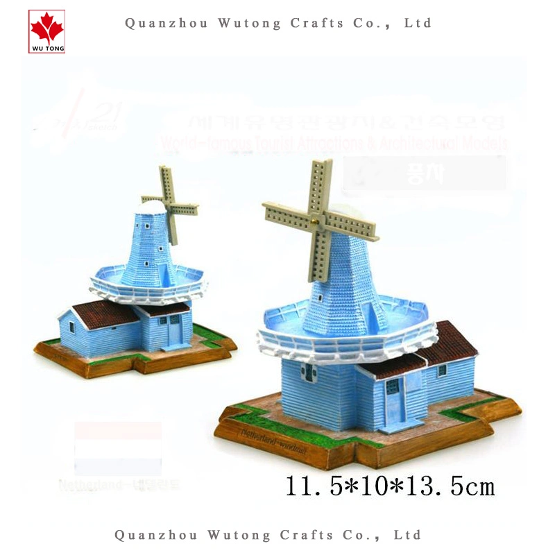 Creative Souvenir Dutch Windmill Resin Model