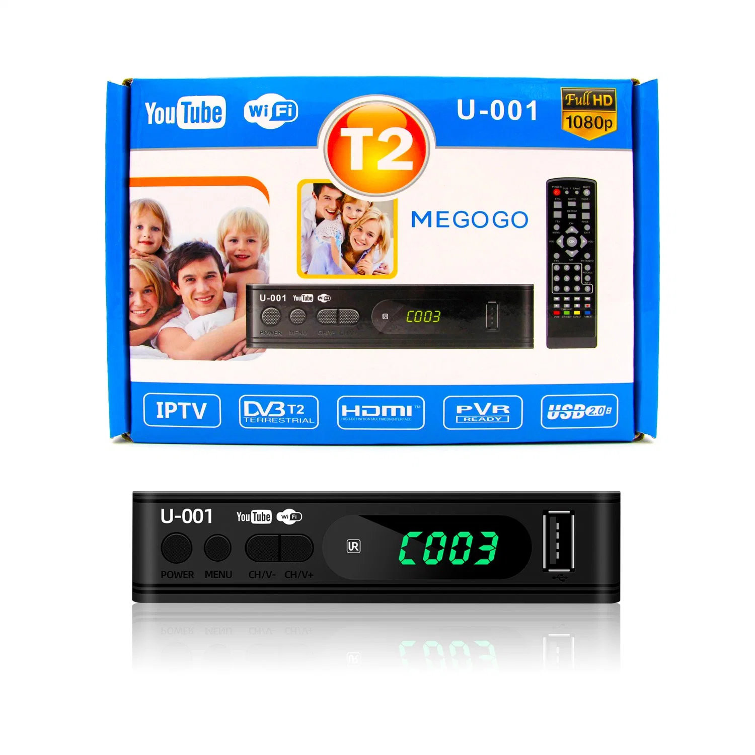 HD 1080P Decodificador digital de alta T2 DVB DVB T2 de receptor de televisión digital terrestre C Decodificador para Indonesia