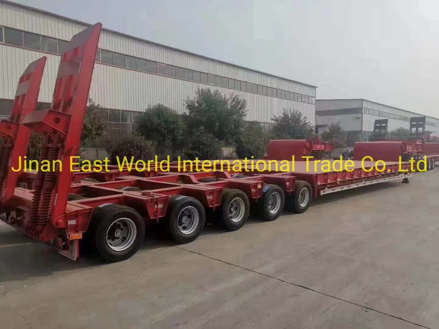 Heavy Machine Carrier Lowbed Semi Trailer Professional Supplier