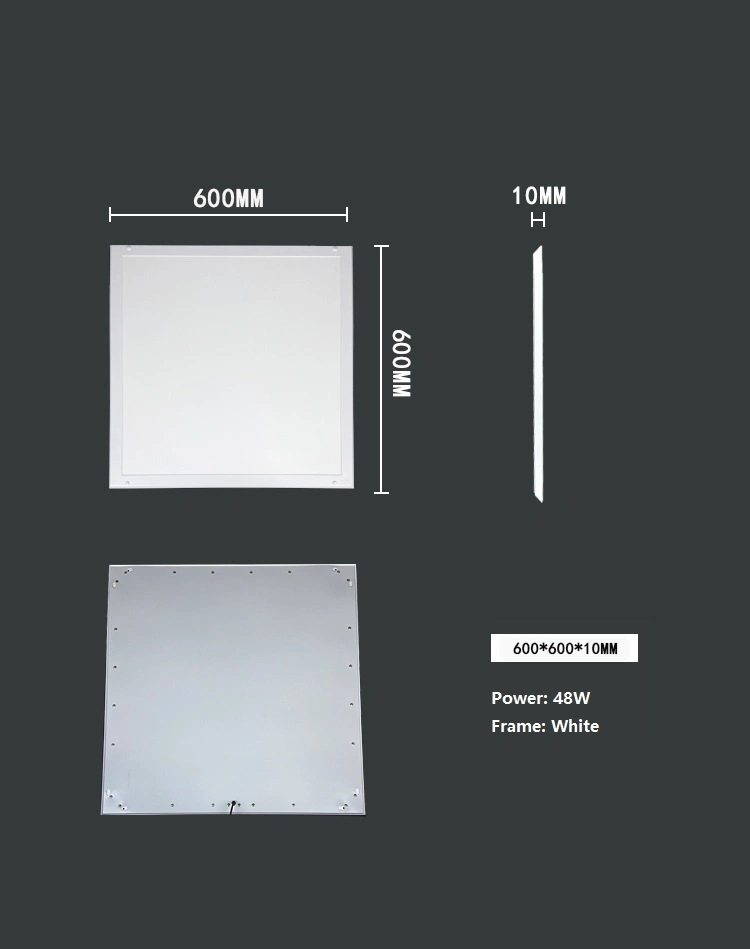 Hecho en China 30*30,30*60,30*90,60*60,30*120 Luminaria de limpieza de panel LED Edgelit Lámpara de accesorio purificado para oficina, escuela, hospital, sala limpia y planta libre de polvo