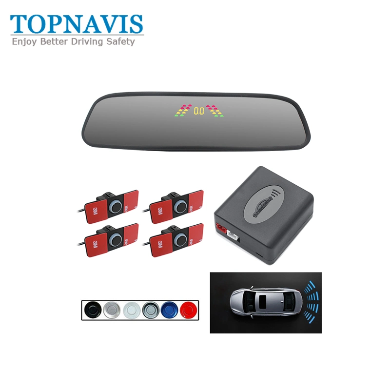 Mirror LED Reverse / Rear / Backup Parking Sensors in 4 X 16.5 Sensors for Car / Van