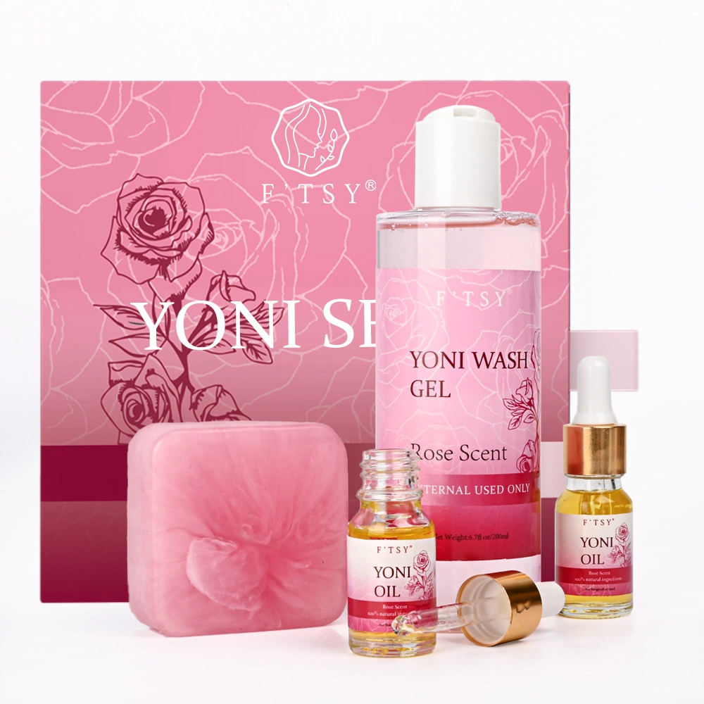 Etiqueta privada Juego de lavado de Yoni antifúngico Hidrating Intimate Oil Soap Juego de cuidado femenino íntimo