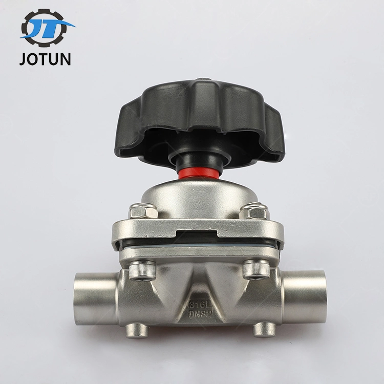 China Jotun Stainless Steel Sanitary Clamped Manual Diaphragm Valve