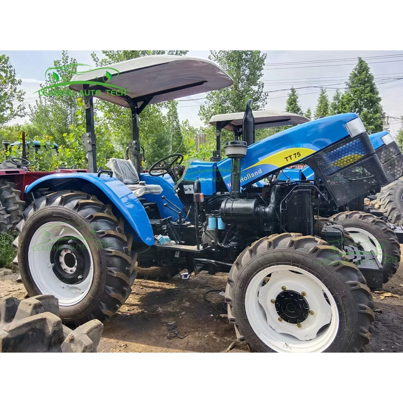 Usado barato New Holland TT75 tractor agrícola usado bajo combustible Consumo tractor de ruedas New Holland T6070 140hp para agricultura Utilizado