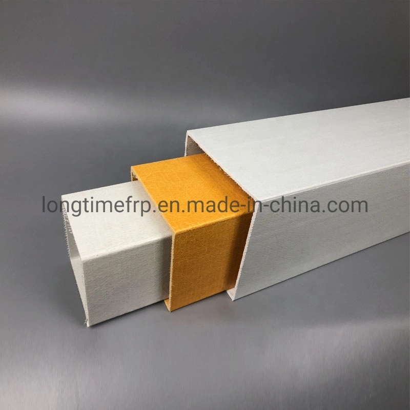 50*50mm GRP Protrusion Profiles Structural Square Shape Fiberglass FRP Tube