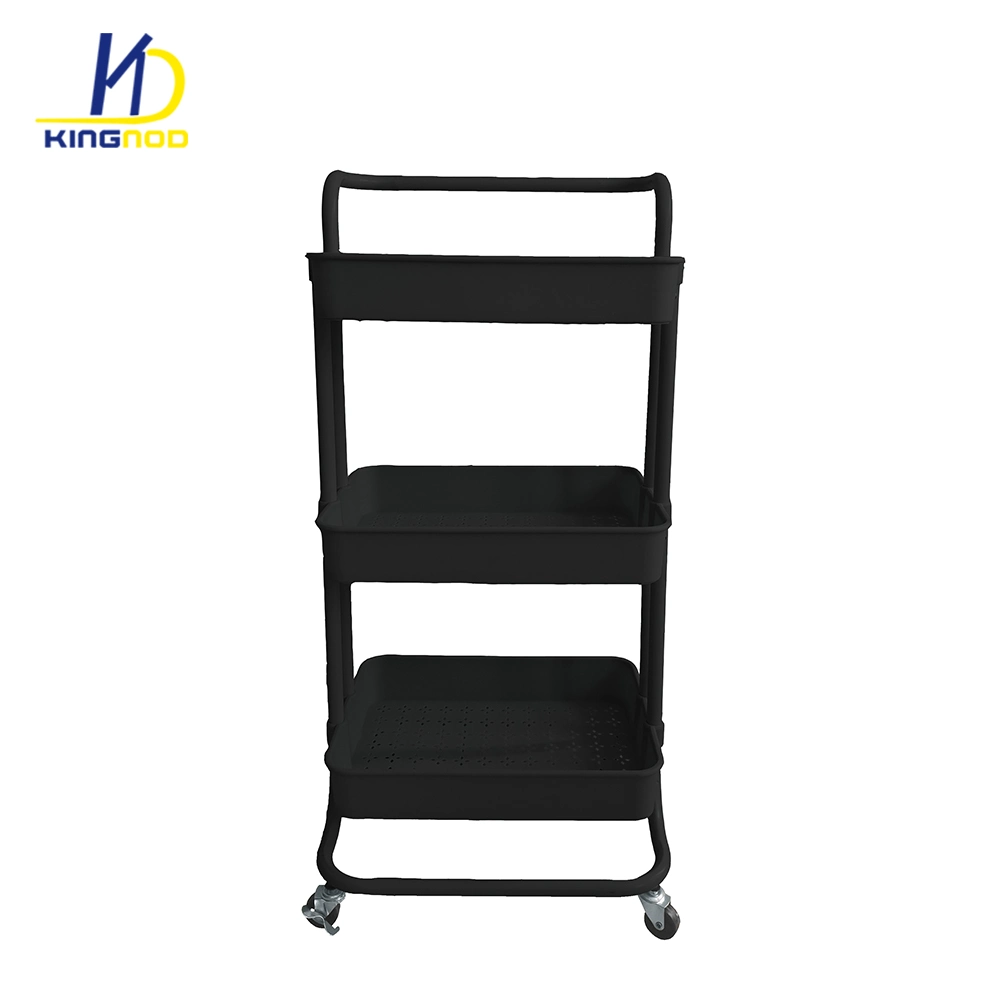 3 Tier Küche Storage Cart Rolling Utility Cart Badezimmer Organizer Mit Griff