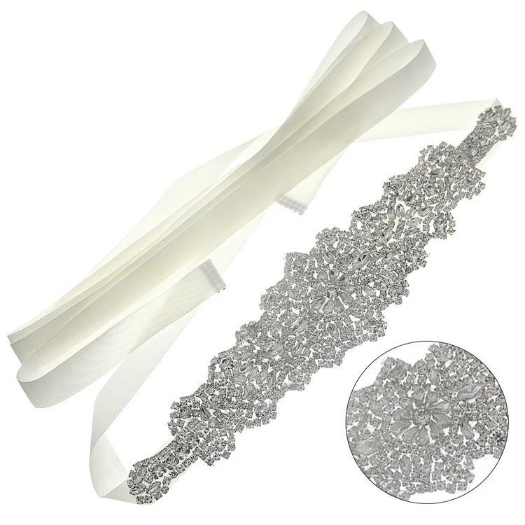 Hand-Sewn Waist Rhinestone Belt Wedding Dress Wedding Accessories