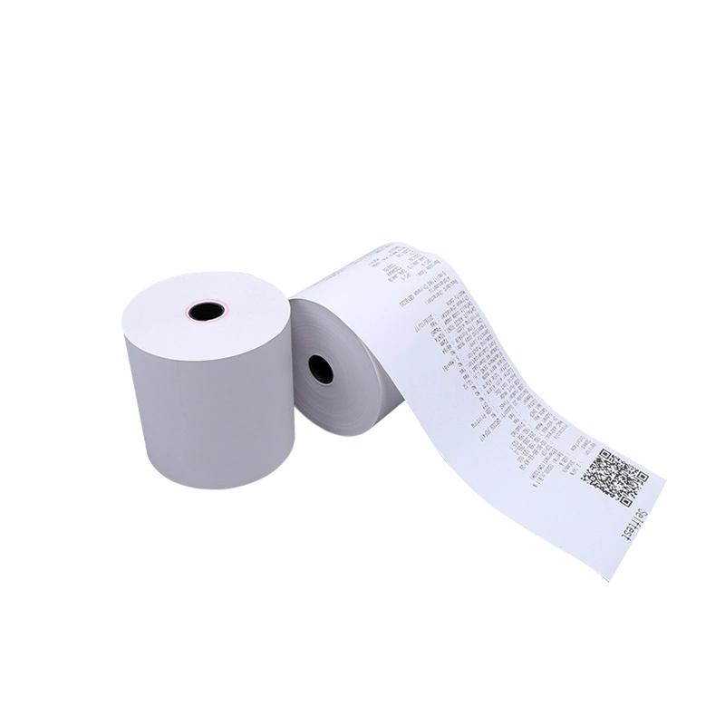 80mm*80mm with 12mm*17mm Black Plastic Thermal Paper