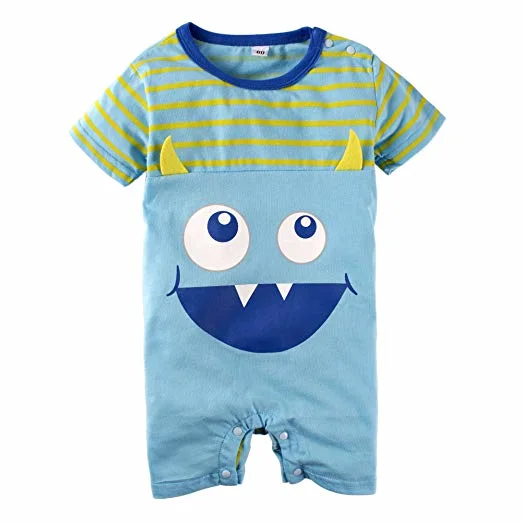 Kids Baby Boys' 1 Piece Product Apparel Graphic Print Short Sleeve Romper Jumpsuit Wear