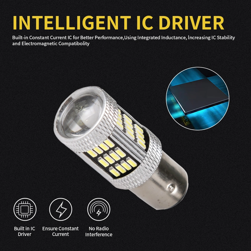 1157 3157 LED Turn Signal Brake Lamps 7443 12V 54SMD Yellow White Car LED Light Bulb