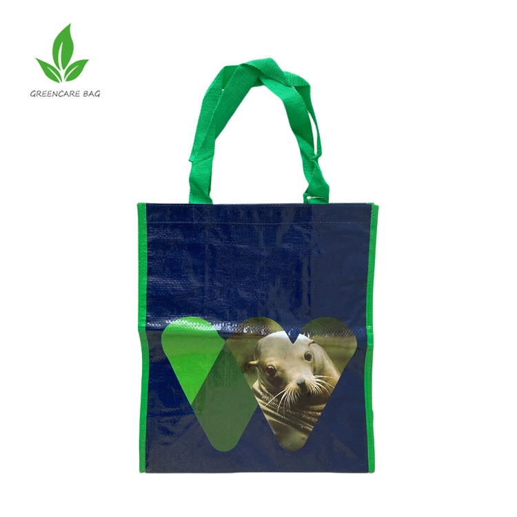 OEM ODM Laminated Supermarket Tote Shopping Fashion Bag PP Woven Lamination Bag with Custom Logo