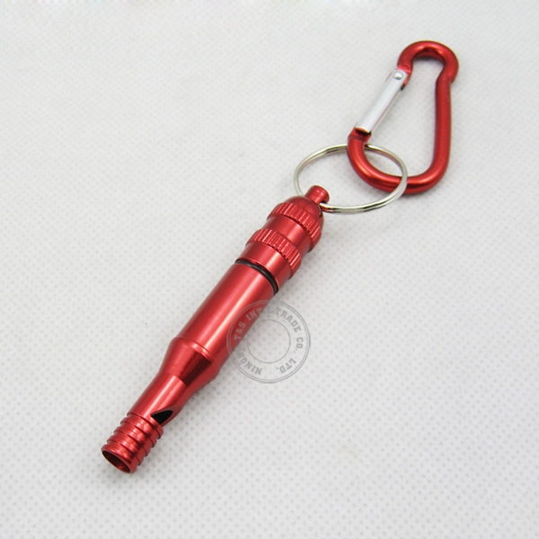 Aluminium Whistle with Carabiner Clip