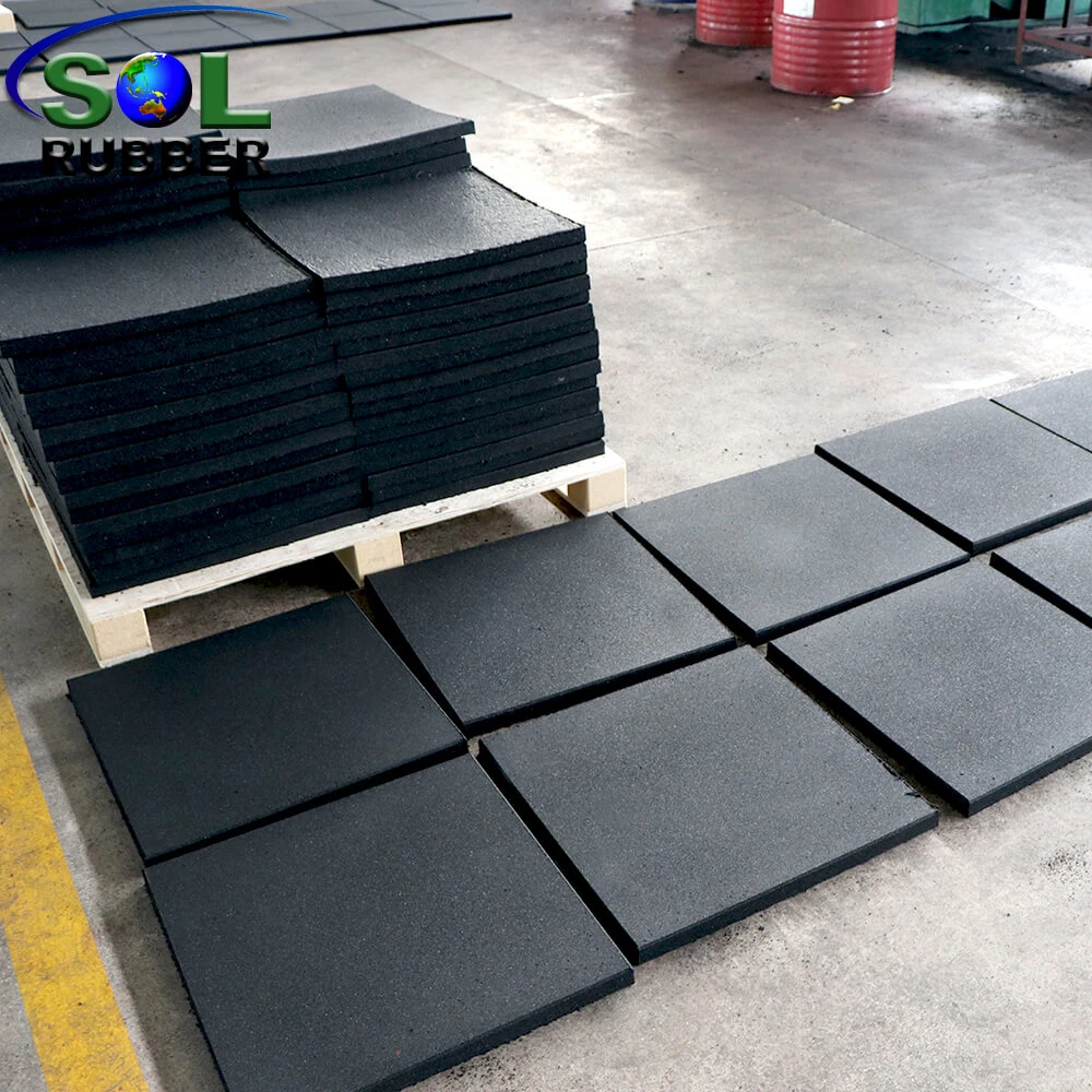 Sol Rubber Shock Absorbing Safety Elasticity Floor Gym Rubber Floor Mat