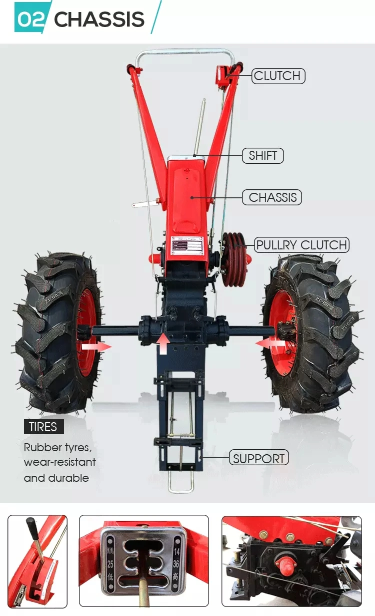 Tok-Tok Walking Tractor Farm Power Rotary Tiller