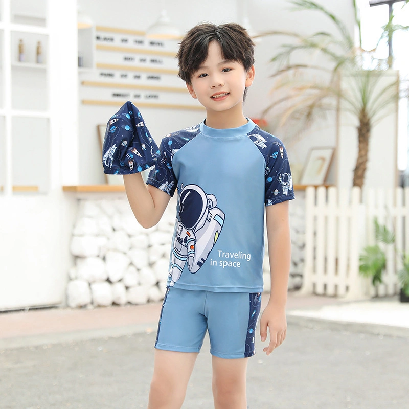 Children's Swimwear Men's Large Children Boys Professional Swimwear Quick Dry Girl Children Separate Sets Wholesale/Supplier