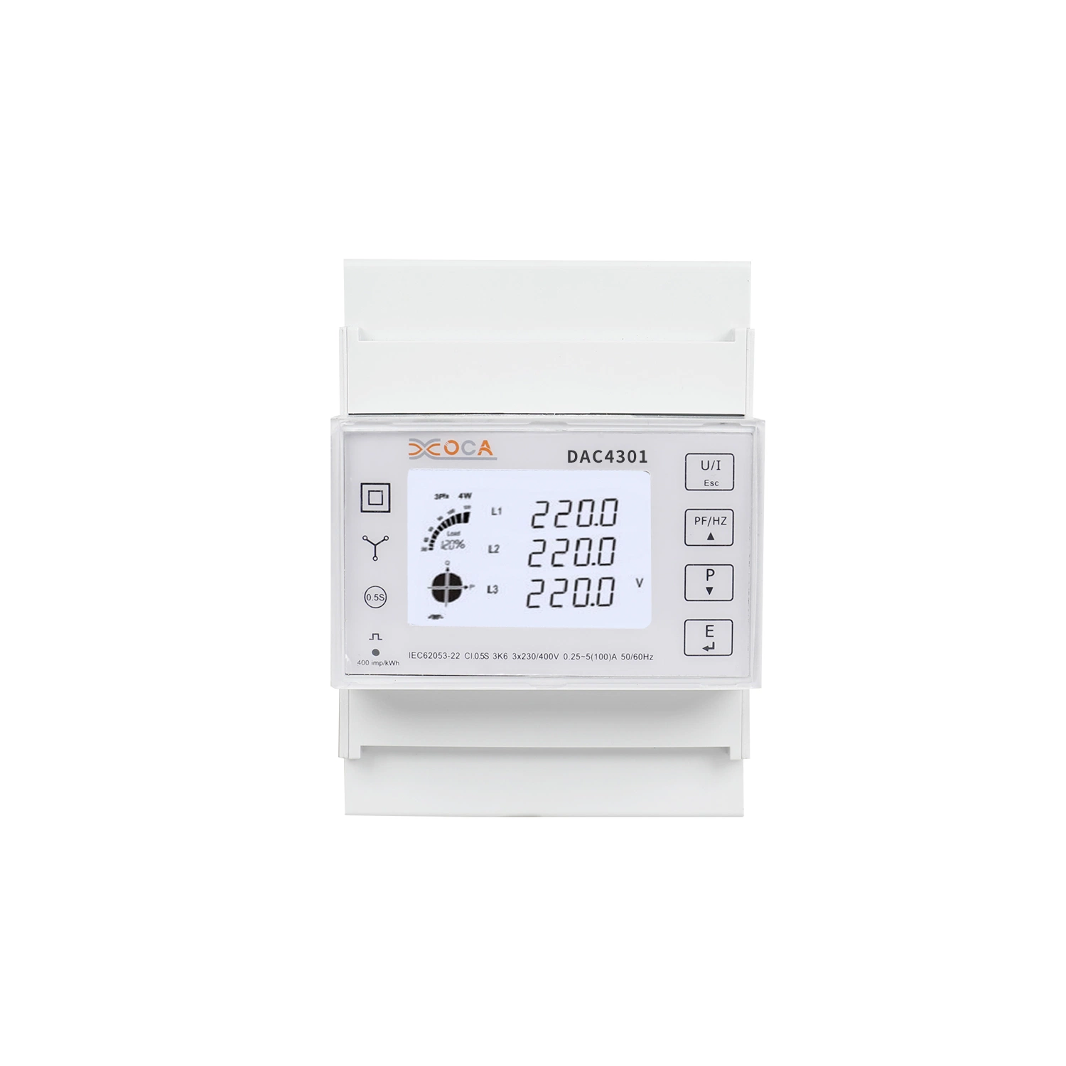 Dac4301 Three Phase Intelligent Modbus Multi-Function Prepaid Energy Meter Watt Hour