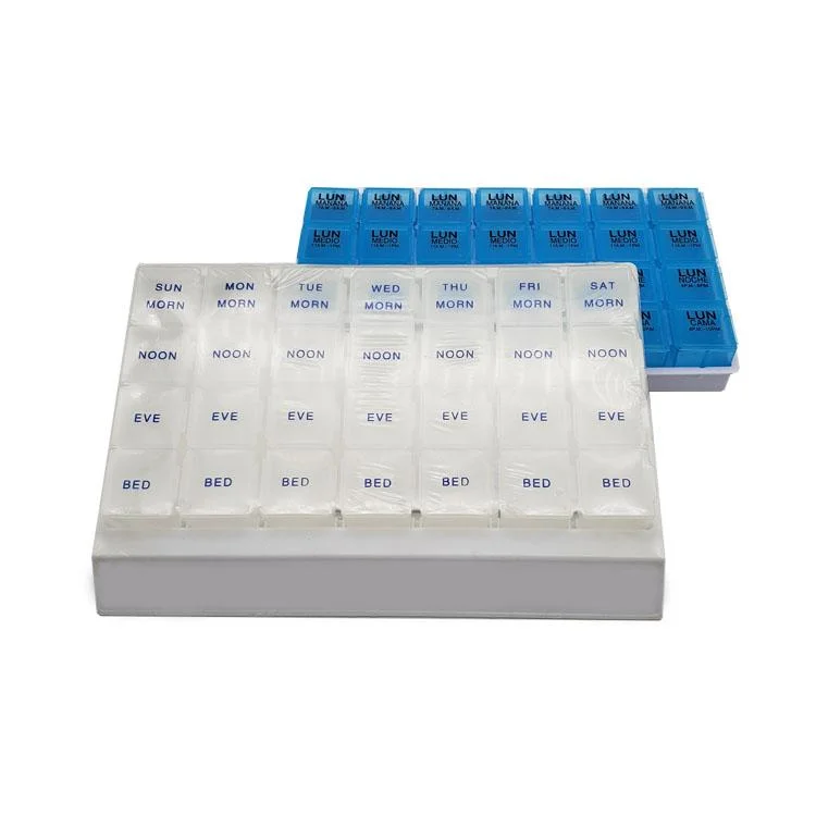 Custom 7 Day 4 Times Daily Pill Organizer Weekly Pill Dispenser Box