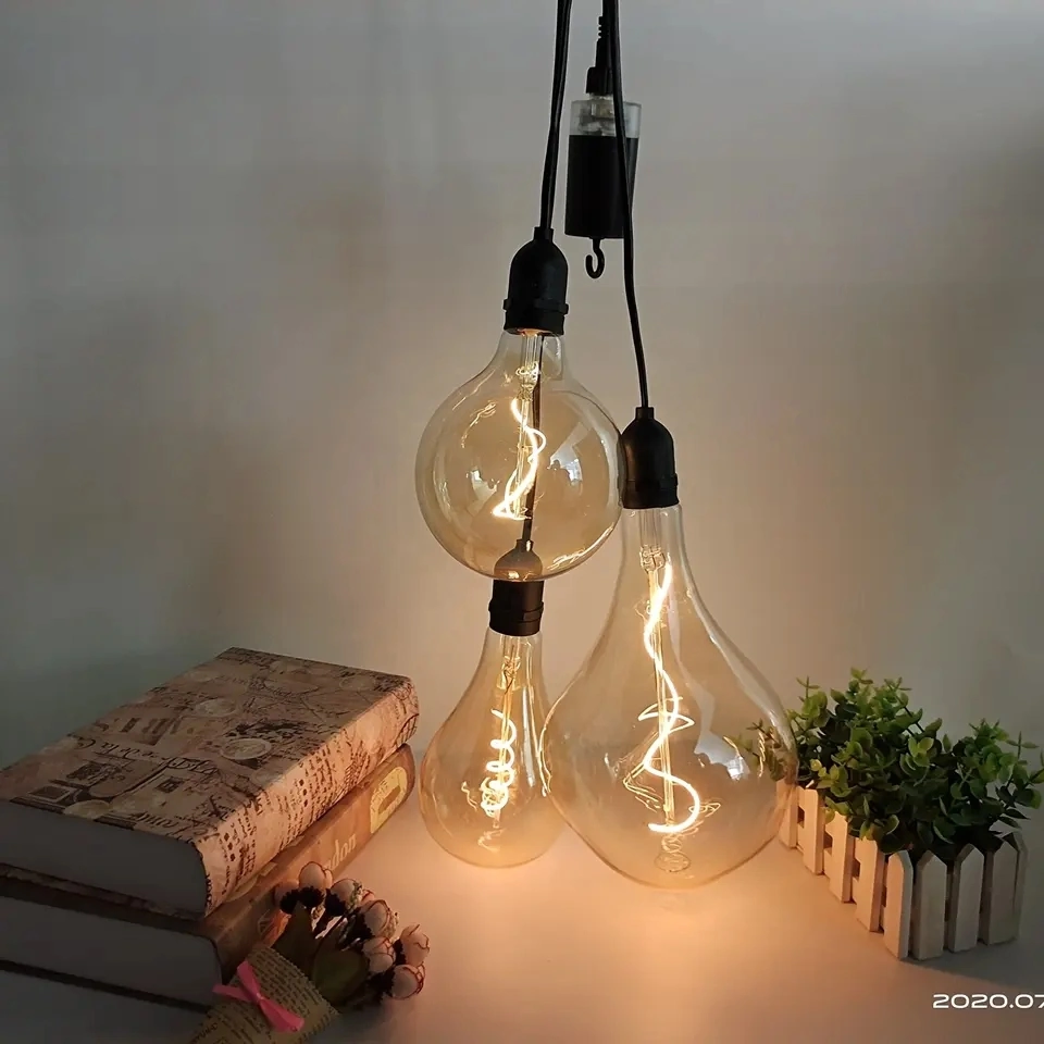 Battery Operated Hanging Decorative DC3V DC6V LED Pendant Light with Hemp Cord