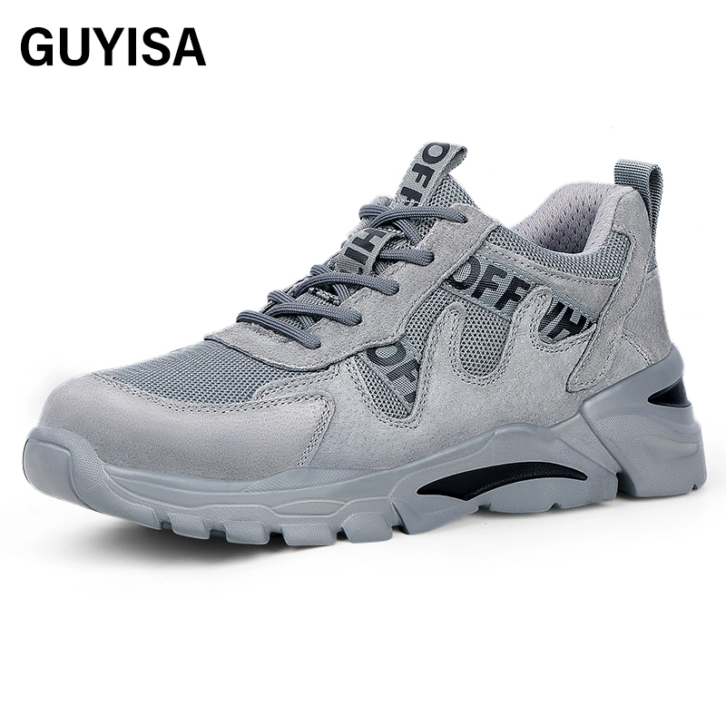 Guyisa Men's Safety Shoes Outdoor Work European Standard Steel Toe Safety Shoes