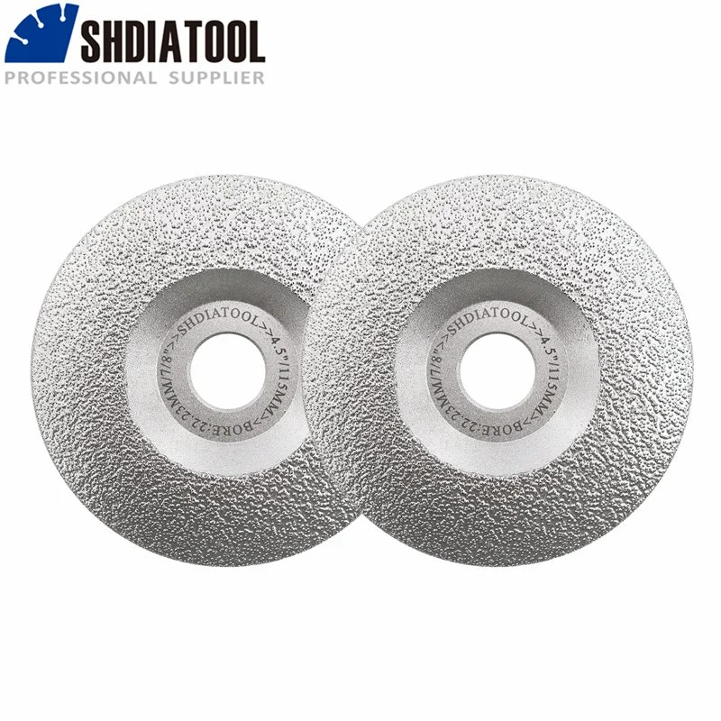 Shdiatool Diameter 115mm Vacuum Brazed Diamond Grinding Cup Wheel