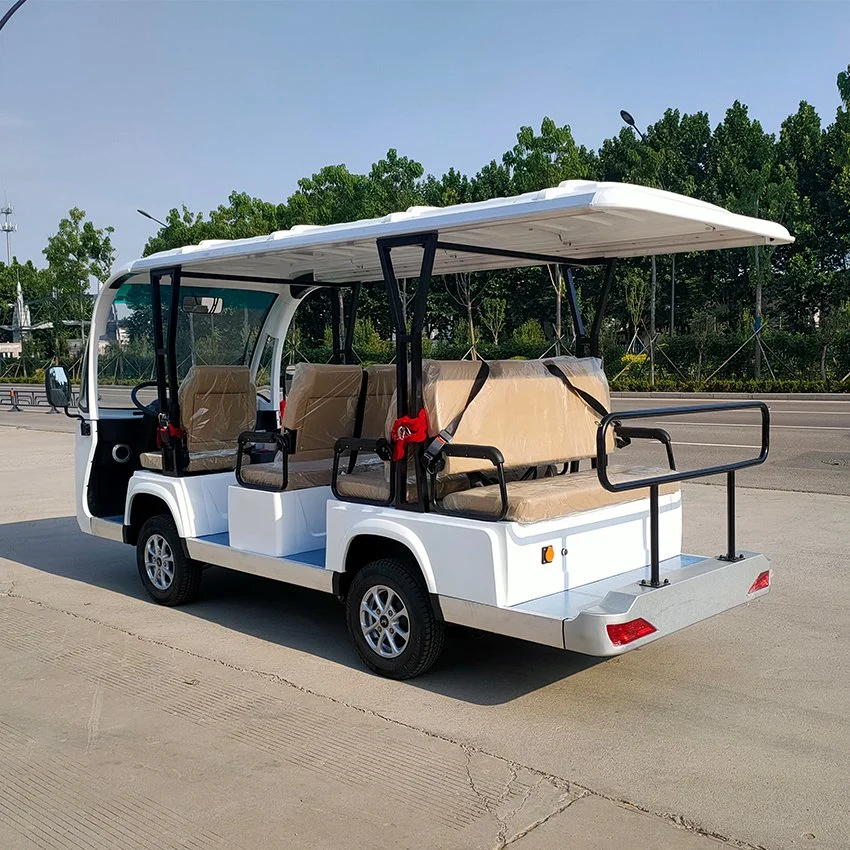 New Design 8 Seats Shuttle Bus Sightseeing Car with LED Headlamps