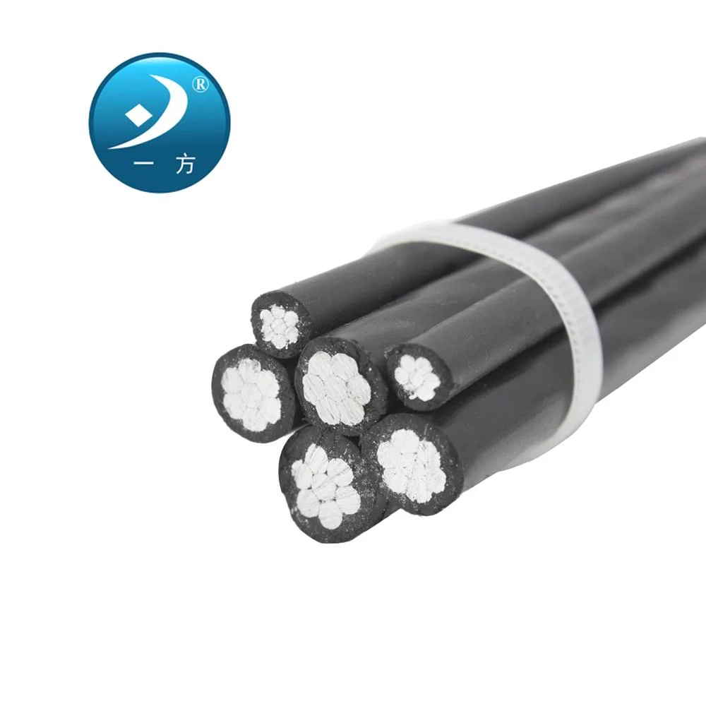 Triplex Service Drop Cable Aluminun Conductor XLPE Insulated Clam 2/0 AWG ABC Cable Concentric Strand AAC, ACSR or AAAC Alloy Neutral